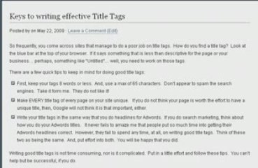 Title Tags - How to Write Them
