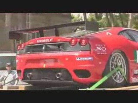 Ambiance 76e 24H du mans 2008 Peser et parade en musique