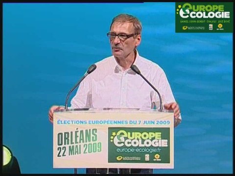 Jean Paul Besset au meeting europe ecologie Orleans