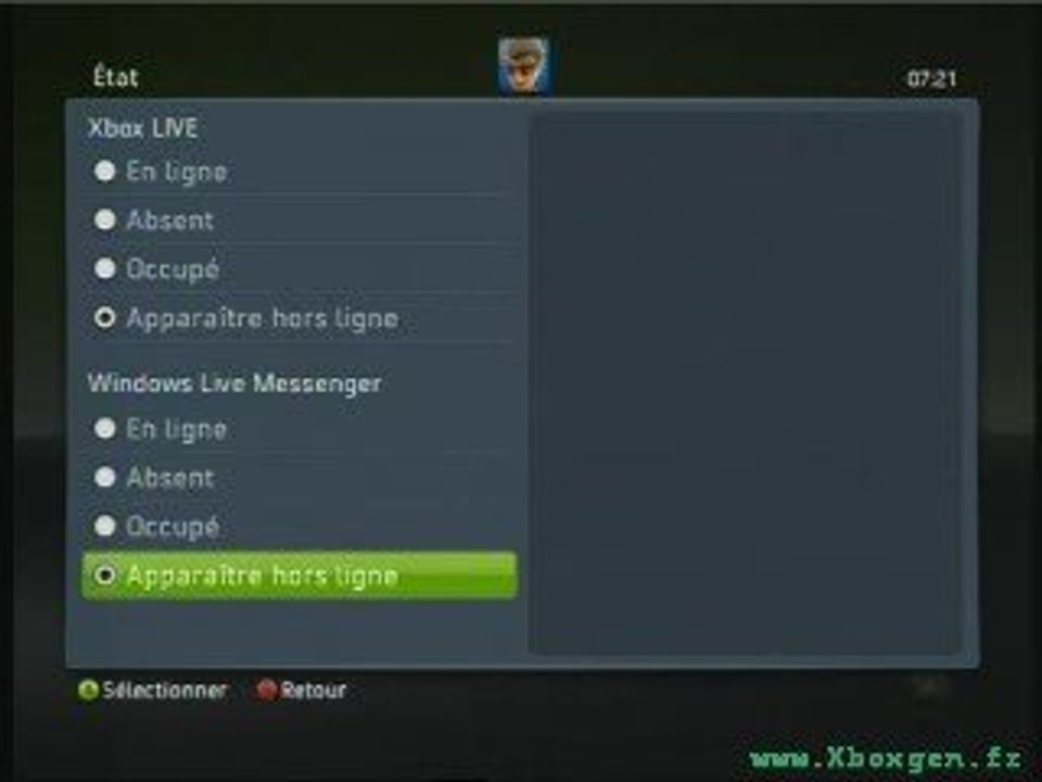Apparaître hors ligne sur le live avec sa xbox 360