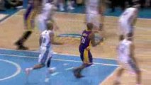 Kobe Bryant finishes the alley oop form Luke Walton in Game