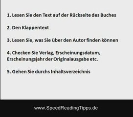Wie man ein Fachbuch in 10 Minuten lesen kann