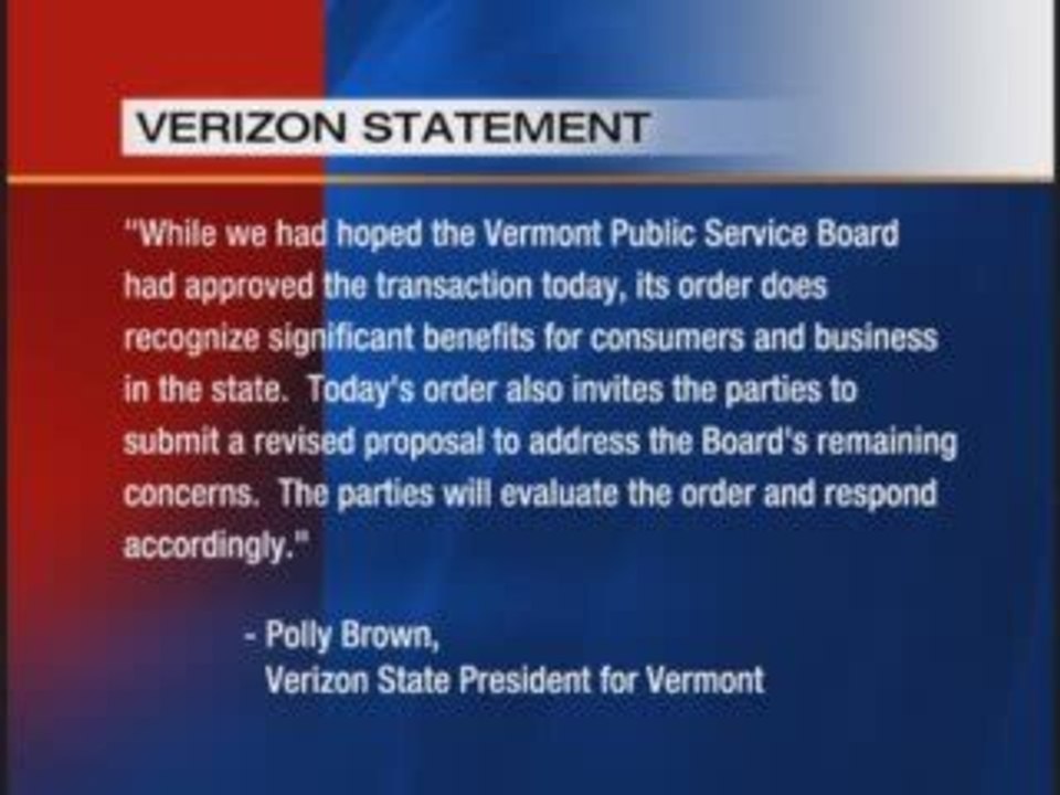 WPTZ Vermont Public Service Board Nixes FairPoint Deal 12-07