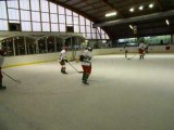 Team Algeria ice hockey team take shots in their warm up