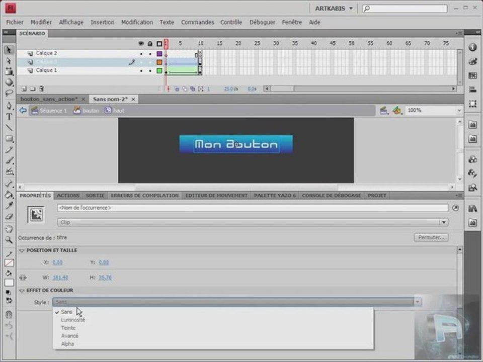 Tuto_Flash: Bouton over_out sans action (où presque)