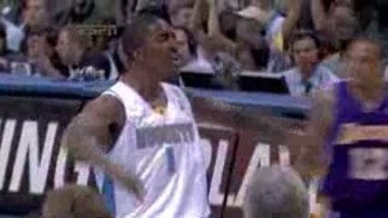 J.R. Smith slices through the Laker defense and throws down