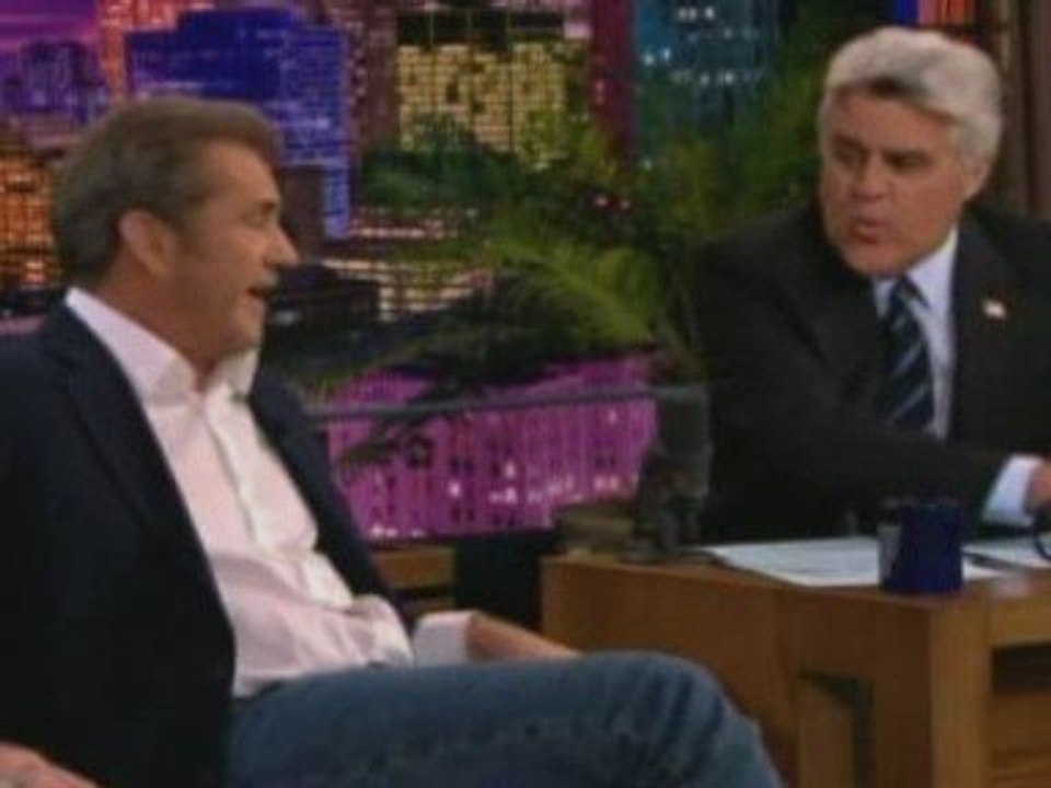 Mel Gibson tells Jay Leno he's going to be a da...
