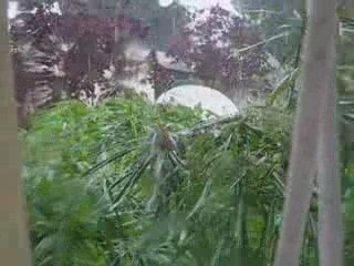 Orage vu du jardin de l'hôtel à Butare au Rwanda