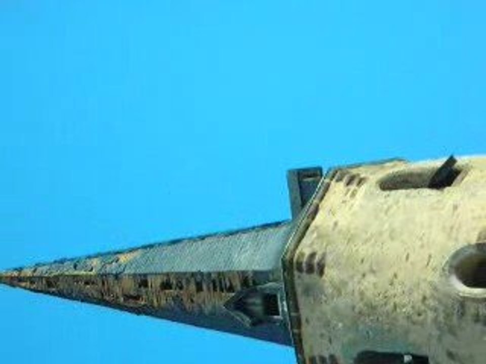 foudre tombée sur un clocher