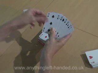Playing cards left-handed