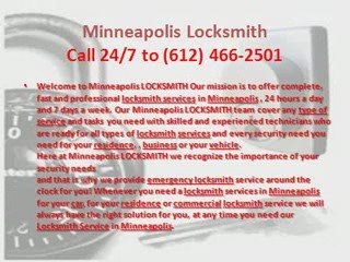 Minneapolis Locksmith (612)466-2501