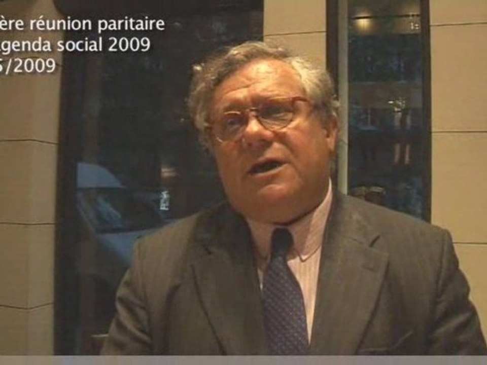 27 mai 2009 - Première réunion paritaire sur l'agenda social