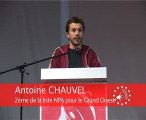 Antoine Chauvel 2ème de la liste NPA Grand Ouest à Nantes