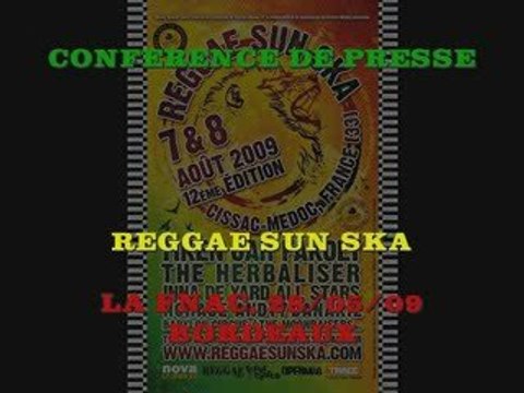 Conference de Presse Reggae Sun Ska 2009 - Fnac Bordeaux