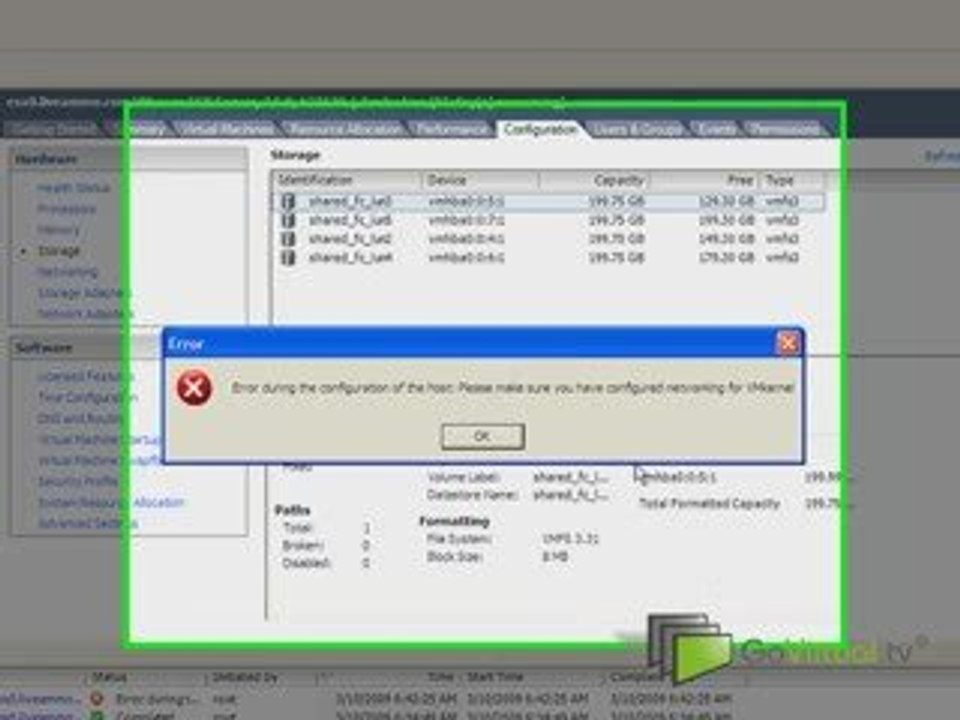 Adding a VMkernel Port to a ESX 3.5 Host