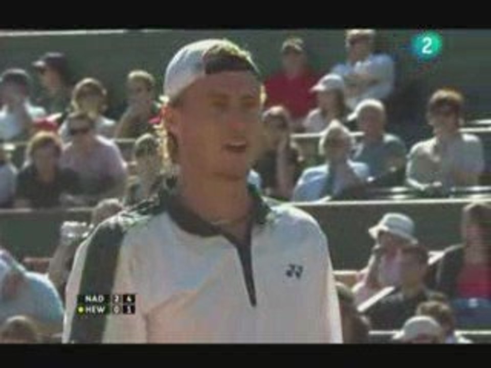Nadal vs. Hewitt, 6-1, 6-3 y 6-1 en 1 h. y 51 mn.