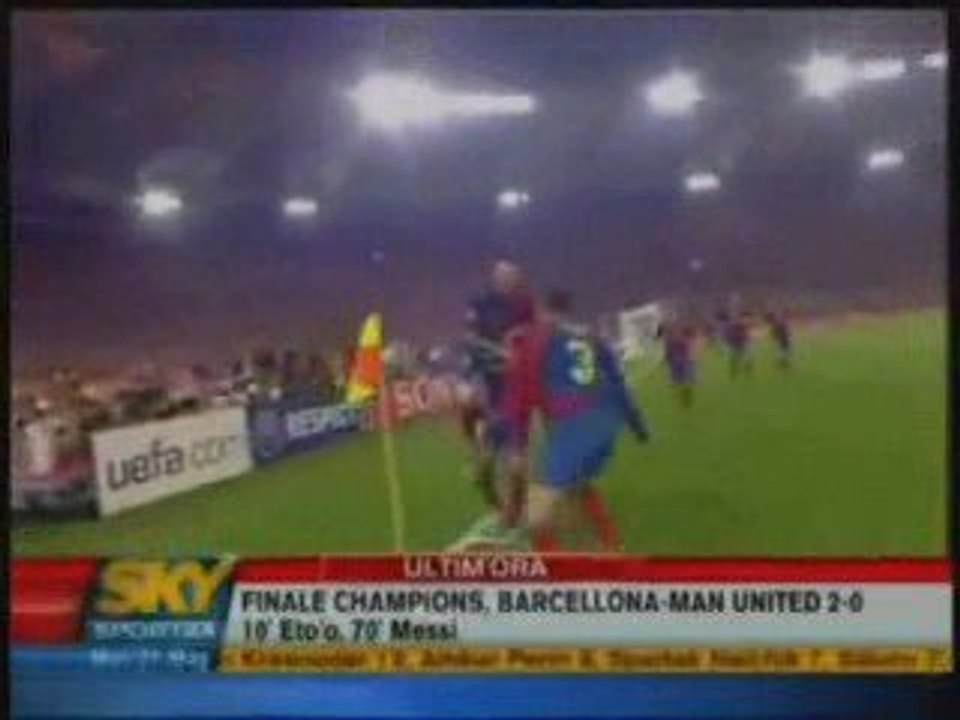 Final champions leagues barcelone vs manchester united 2 - 0