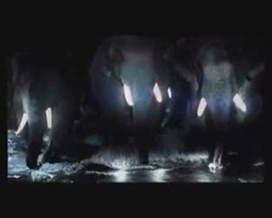 Eléphant aux defenses fluorescentes - publicité Happydent