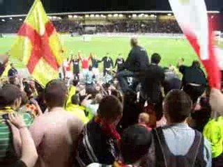 Dijon lens fin de match avec les joueurs