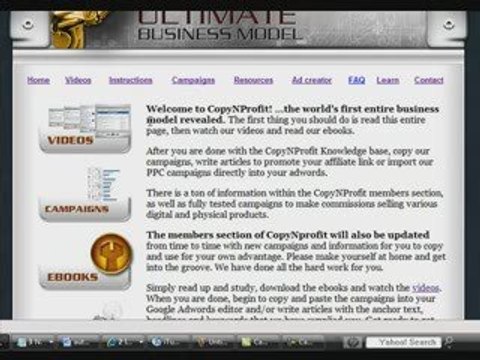 CopyNProfit Review - Members Area Overview