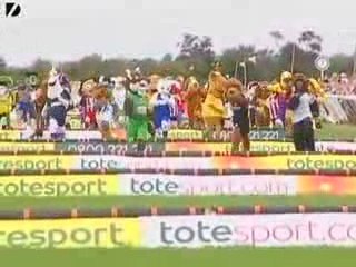 Soccer mascot grand national race