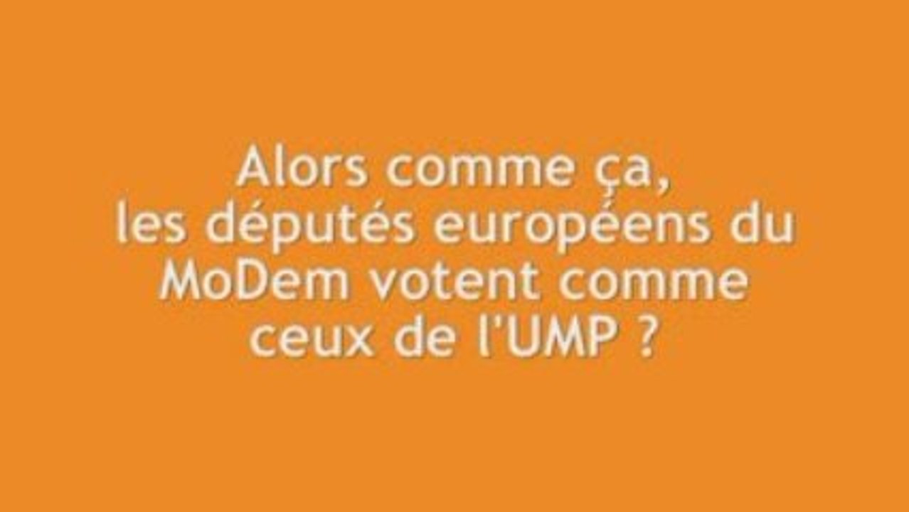 Votes MoDem UE