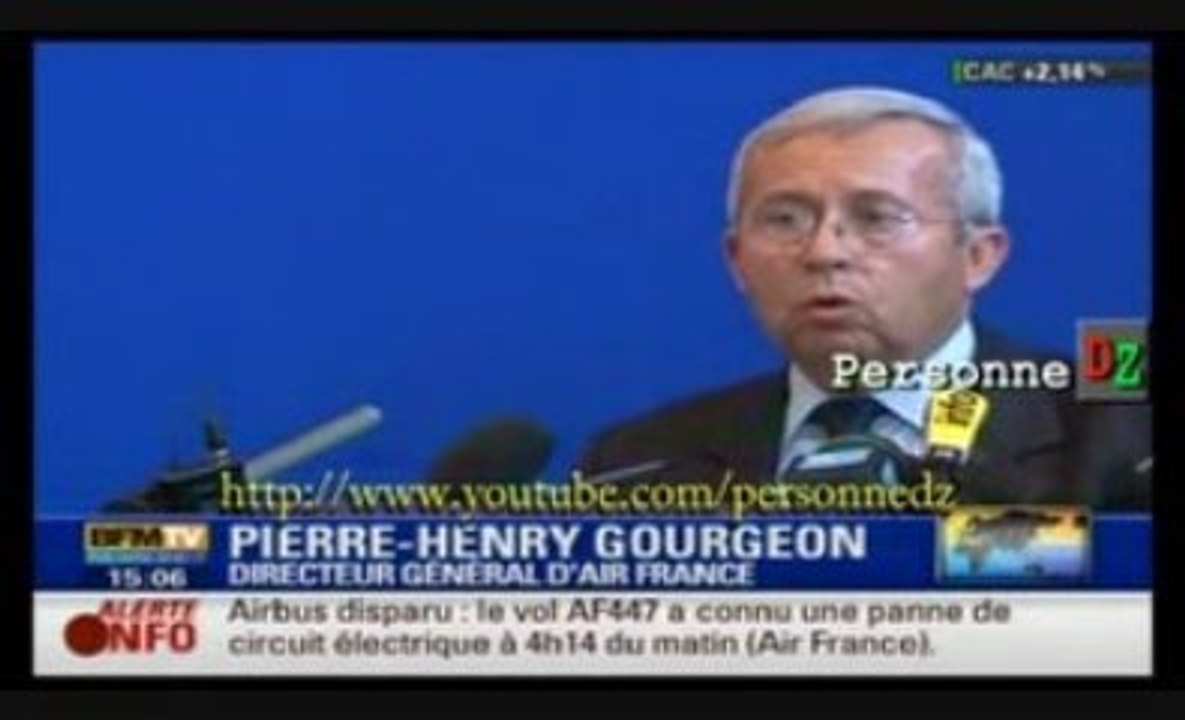Airbus A 330 Disparu:Conference de Presse:Pierre-Henry