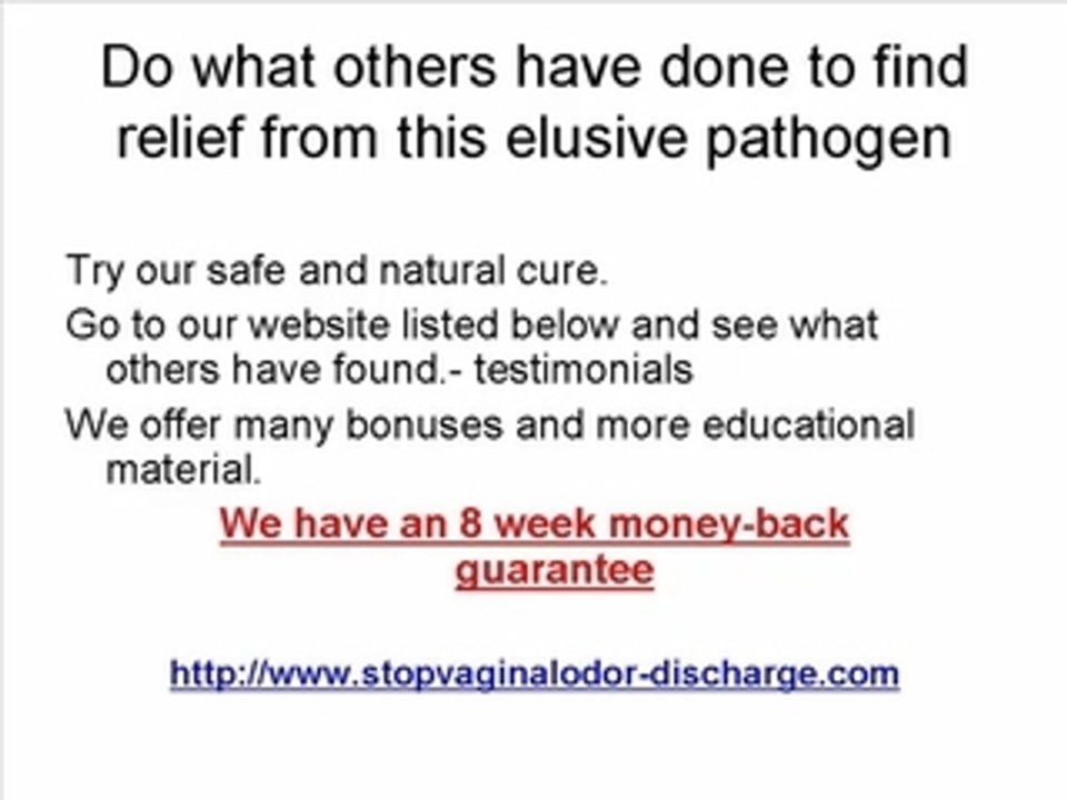 Stop Vaginal Odor - Fast and Natural - A Cure