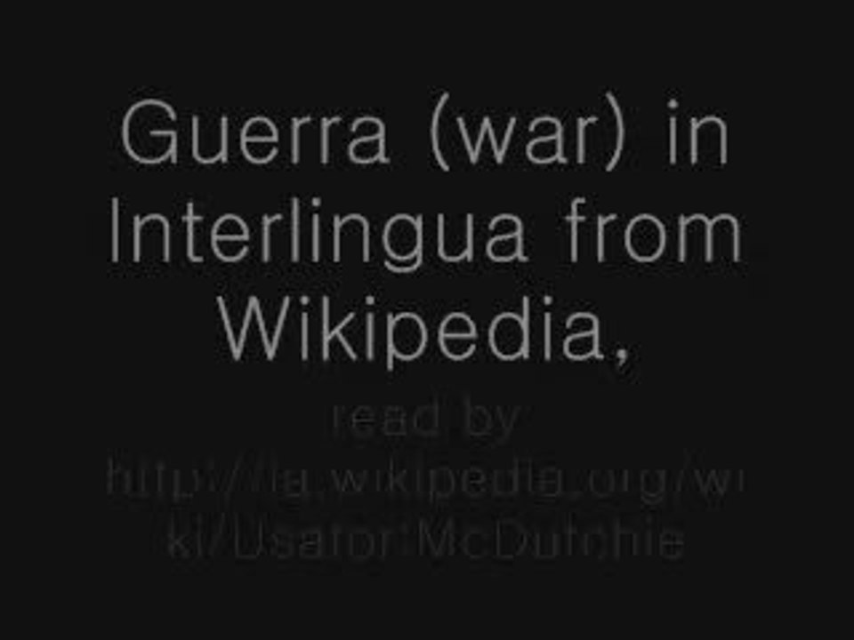 Interlingua: Guerra (War)