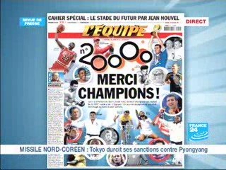 "L'Equipe s'affiche sur la BNF" (France 24 - 2009-04-10)