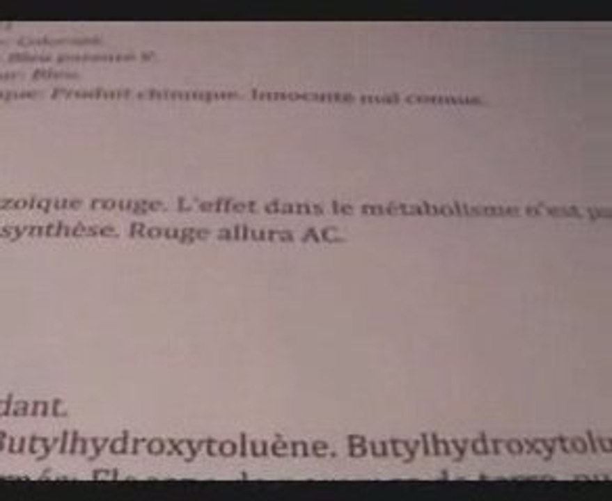 LLP - 08-01-29 - Additifs Alimentaires Poison - Chewing Gum