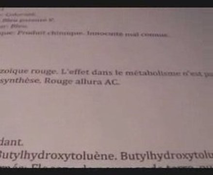 LLP - 08-01-29 - Additifs Alimentaires Poison - Chewing Gum