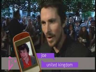Christian Bale is asked about his forearms