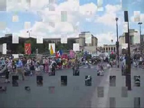 Pèlerinage Chartres-Paris, entre Trocadéro et Tour Eiffel