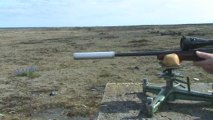 Gun Silencer Video, on cal.22 Rifle in Action