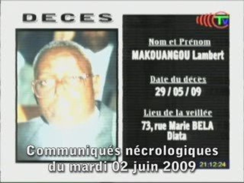 Communiqués du 02-06-09