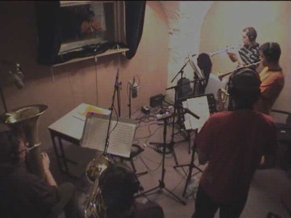 Le Peuple de l'Herbe en studio pour "Radio Blood Money"