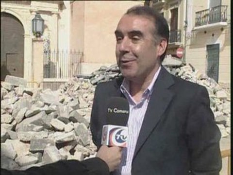 Obres de remodelació de la Plaça Major de Canals