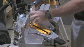 Cutting base board with a DEWALT Miter Saw