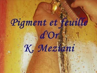 Pigment , feuille d'or  et diversion