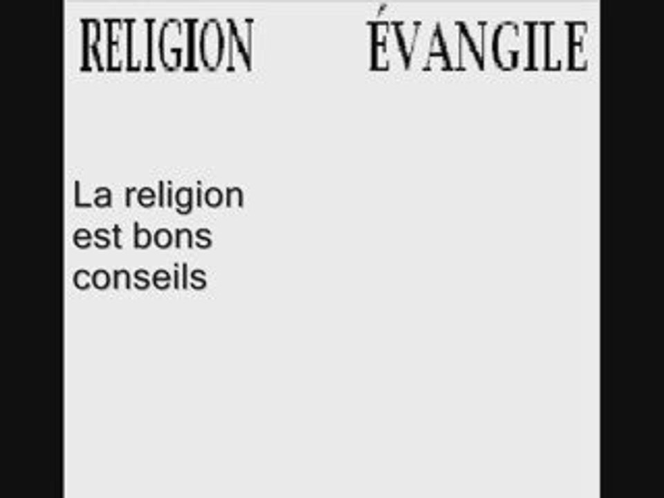 Évangile ou religion