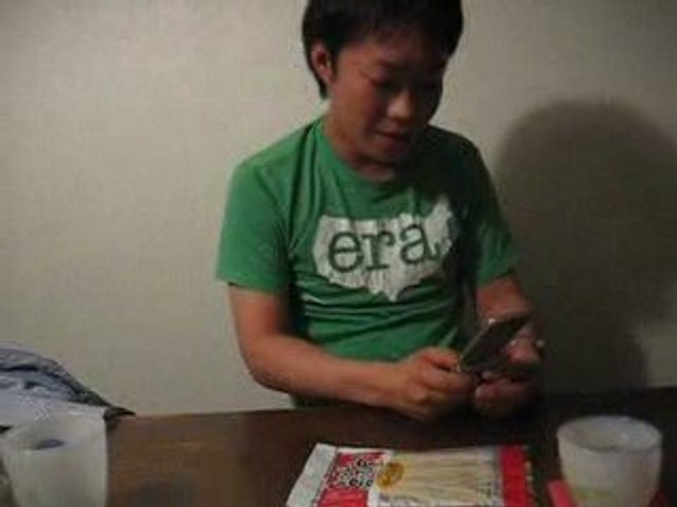 Drunken Hikita showing me his girlfriend's photo