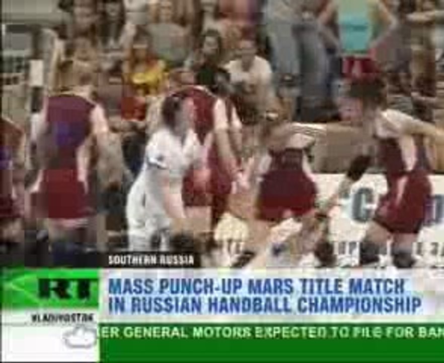 Bagarre générale des joueuses de hand en finale de russie