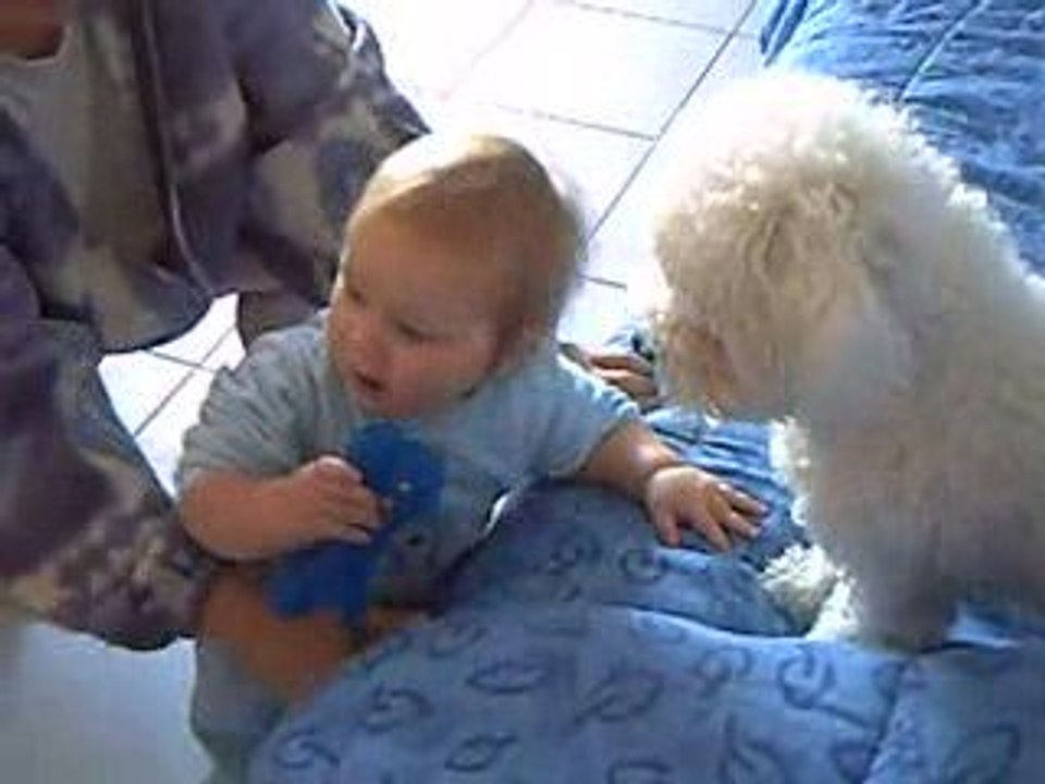 Lulu apprend à marcher avec son papa