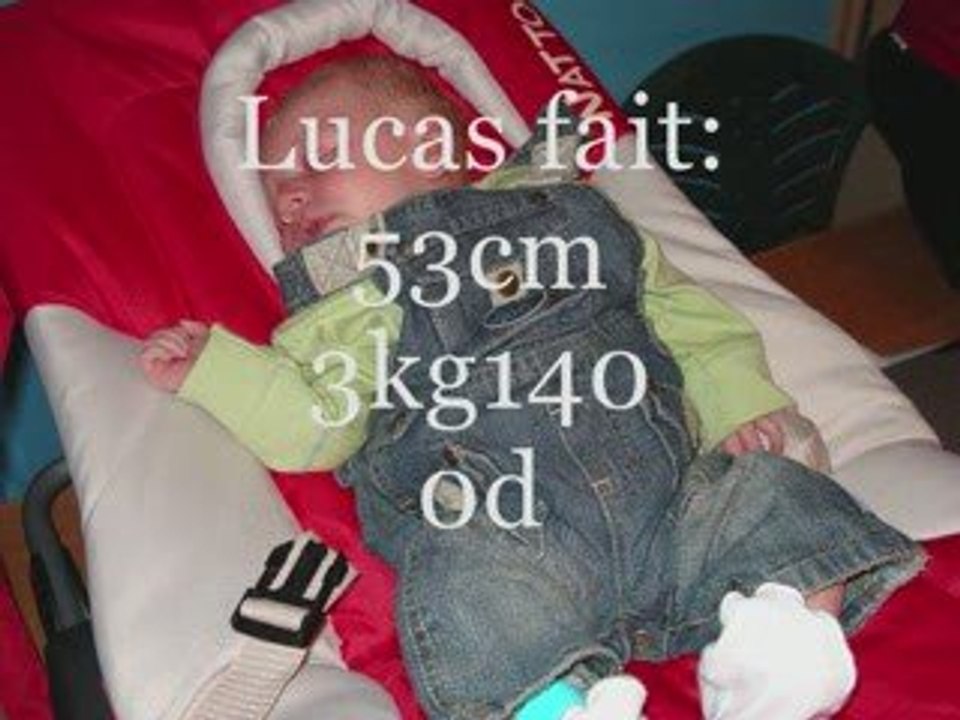 EVOLUTION DE LUCAS (0-1MOI)