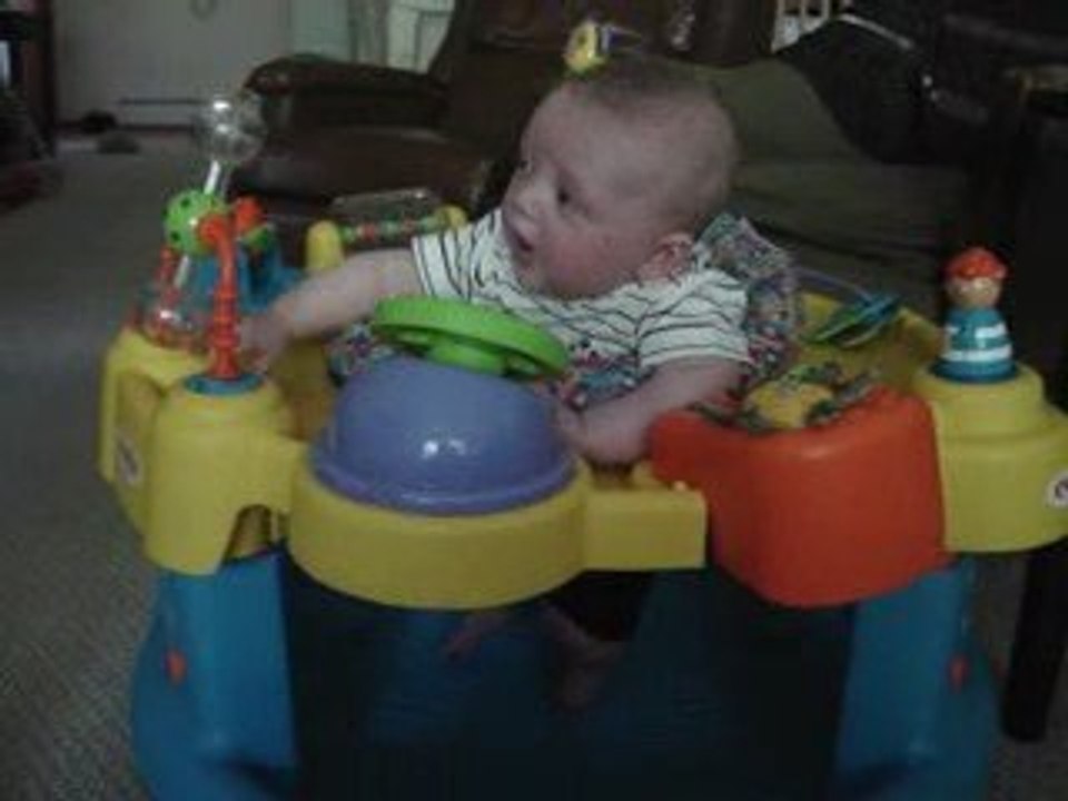 playtime for Rafaël and the new toy