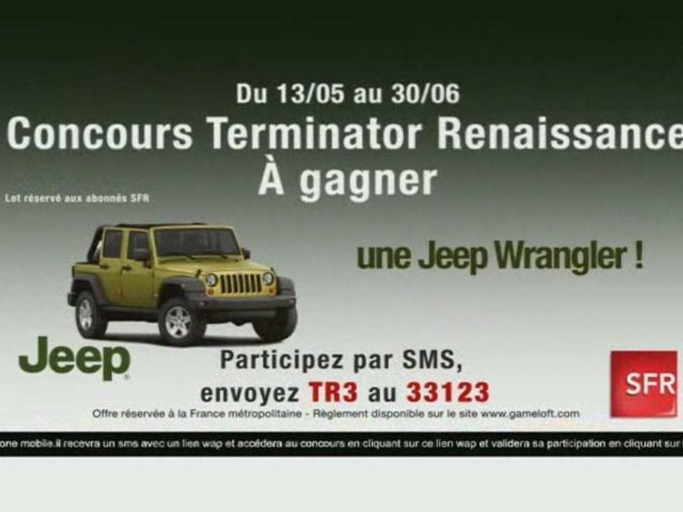 Concours : 1 Jeep Wrangler Terminator Renaissance à gagner