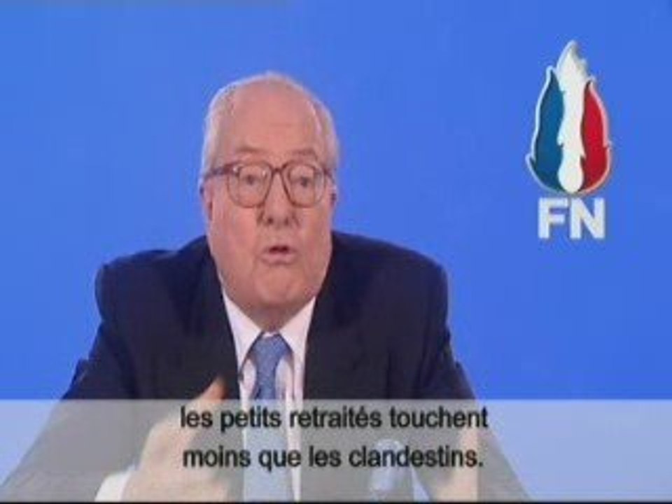 Européenne:Jean Marie Le Pen  Front National