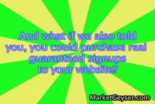 Purchase Targeted Website Traffic and Guaranteed Signups