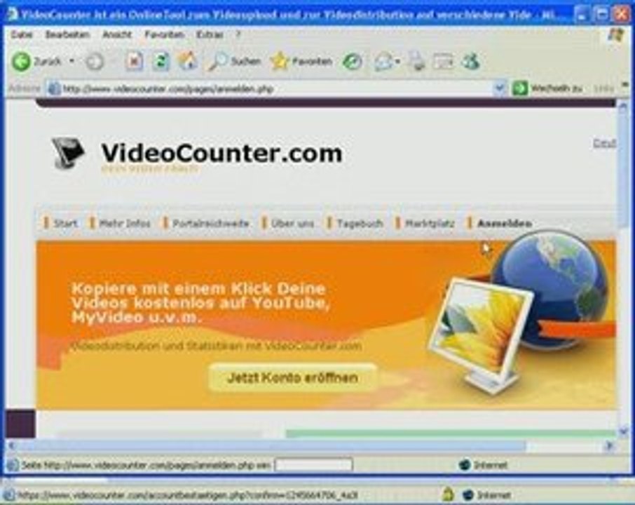 Kostenloser video-uploader für youtube, myvideo, clipfish...